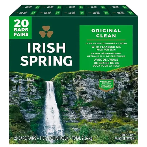 JABON EN BARRA IRISH SPRING ORIGINAL PAQUETE DE 20 UND