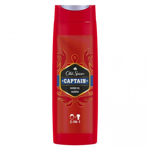 OLD SPICE CAPTAIN SHOWER GEL + SHAMPOO 2-IN-1 400ML
