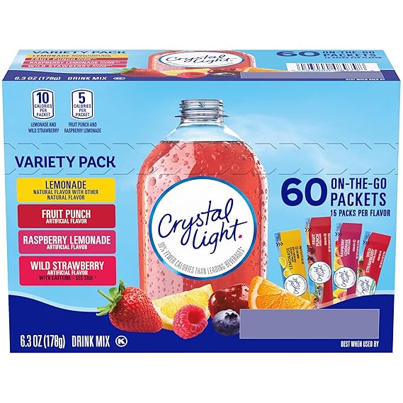 CRYSTAL LIGHT VARIOS SABORES 60 PACK
