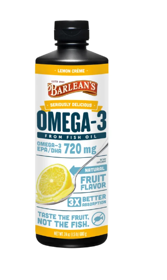 OMEGA-3 720 MG 680 ML SABOR A LIMON BARLEANS