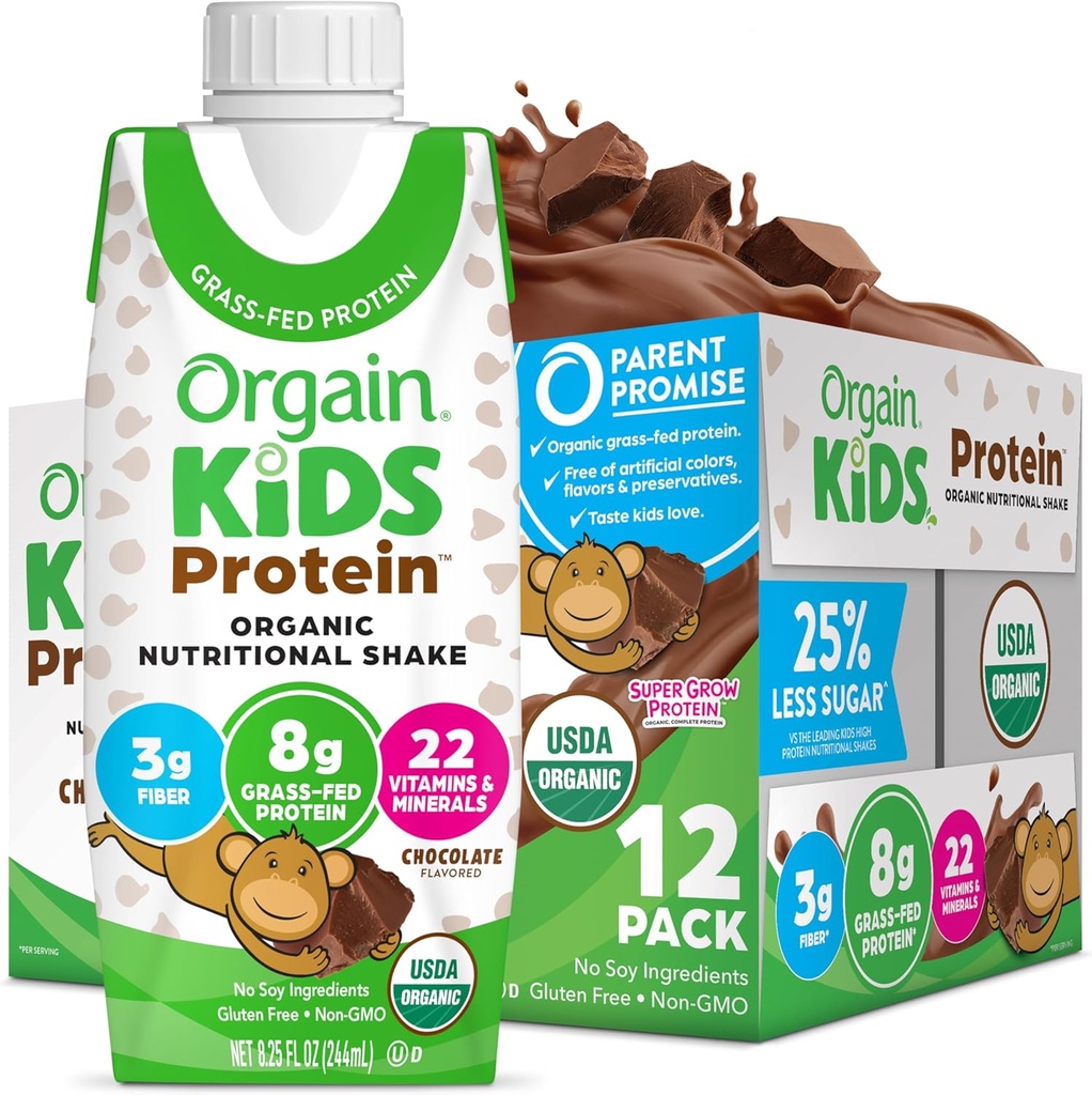 BEBIDA ORGAIN PROTEIN PLUS KIDS SABOR CHOCOLATE 237 ML