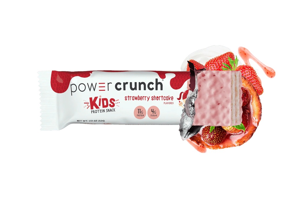 POWER CRUNCH KIDS BARRA ALTA EN PROTEINA SABOR FRESA 32G