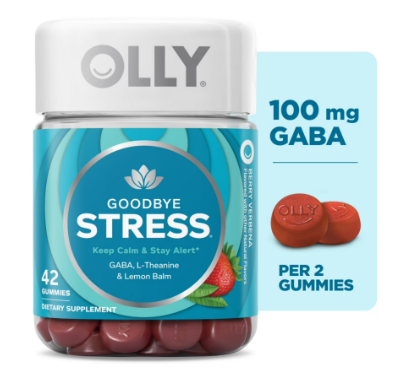 GOODBAY STRESS KEEP CALM & STAY ALERT GABA, L-TREANINE 42 GUMMIES OLLY