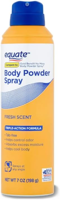 BODY POWDER SPRAY FRESH SCENT TRIPLE ACCION EQUATE 198 GR