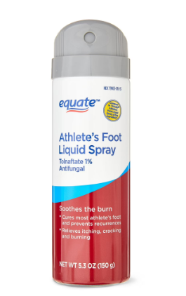 ATHLETES FOOT LIQUID SPRAY SOOTHES THE BURN 150 GR EQUATE