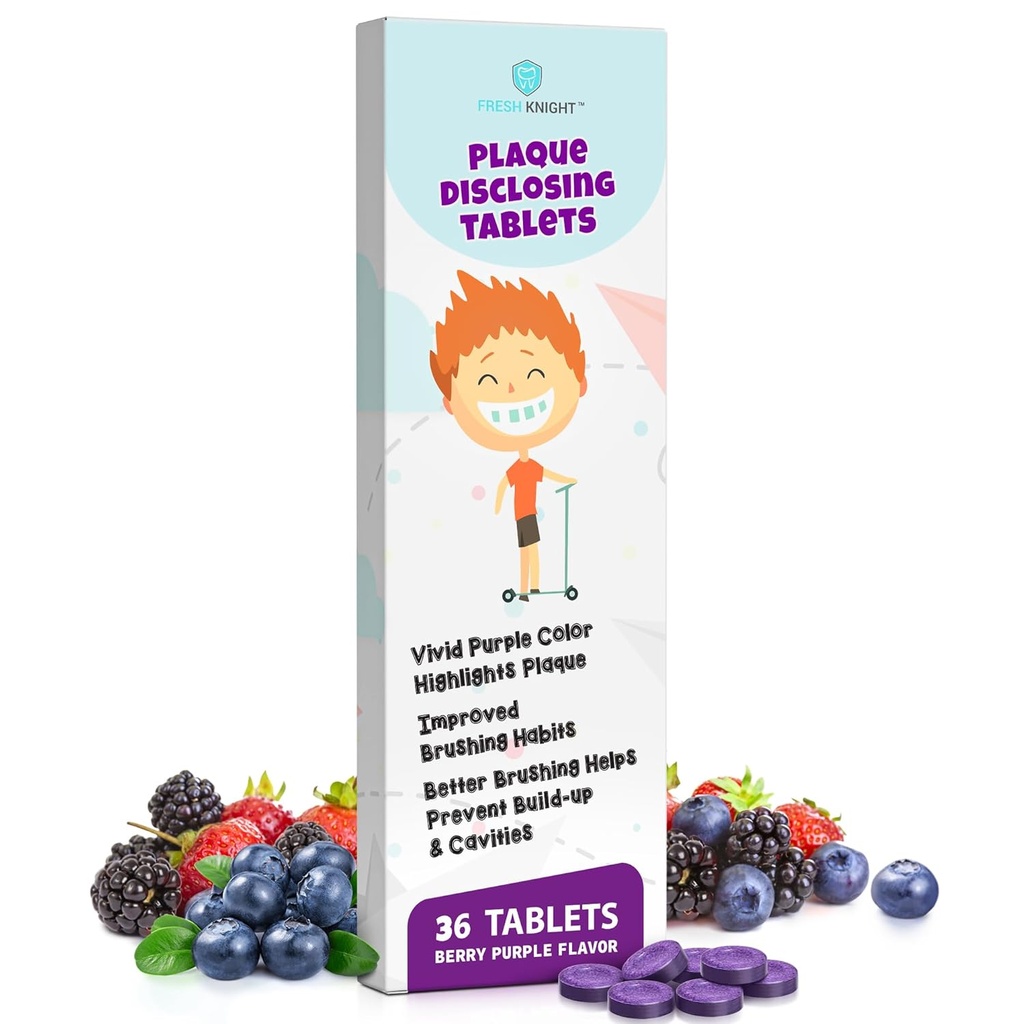 TABLETA REVELADORA DE PLACA COLOR MORADO 36 TABLETA