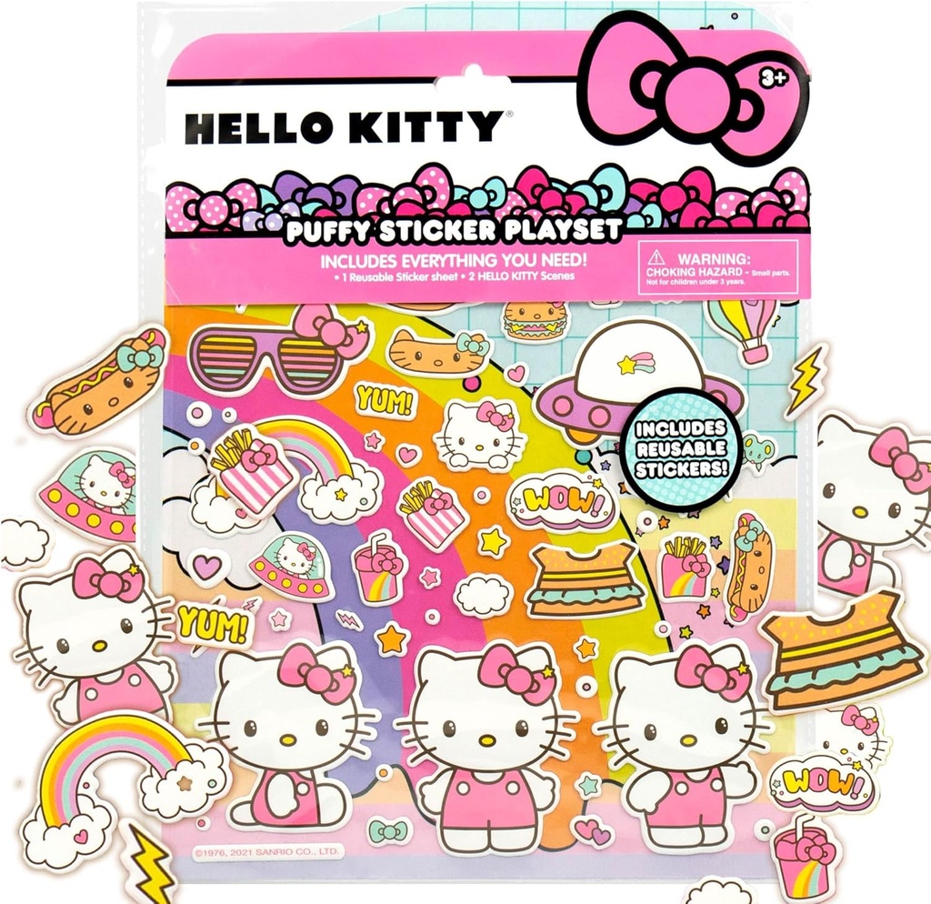 STICKER PUFFY PLAYSET HELLO KITTY