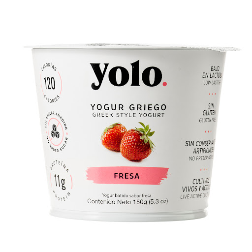YOGURT GRIEGO BATIDO FRESA YOLO 150 GR