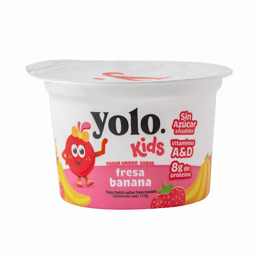 YOGURT GRIEGO BATIDO FRESA BANANA YOLO KIDS 110 GR