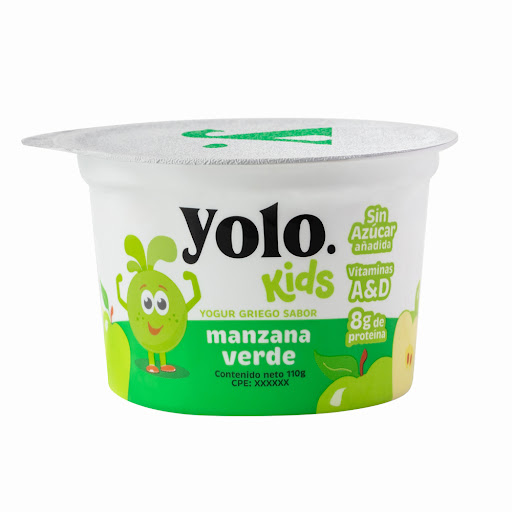 YOGURT GRIEGO BATIDO MANZANA VERDE YOLO KIDS 110 GR