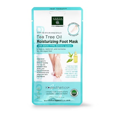 MASCARILLA PARA PIES CON ACEITE DE ARBOL EARTH THERAPEUTICS 1 PAR