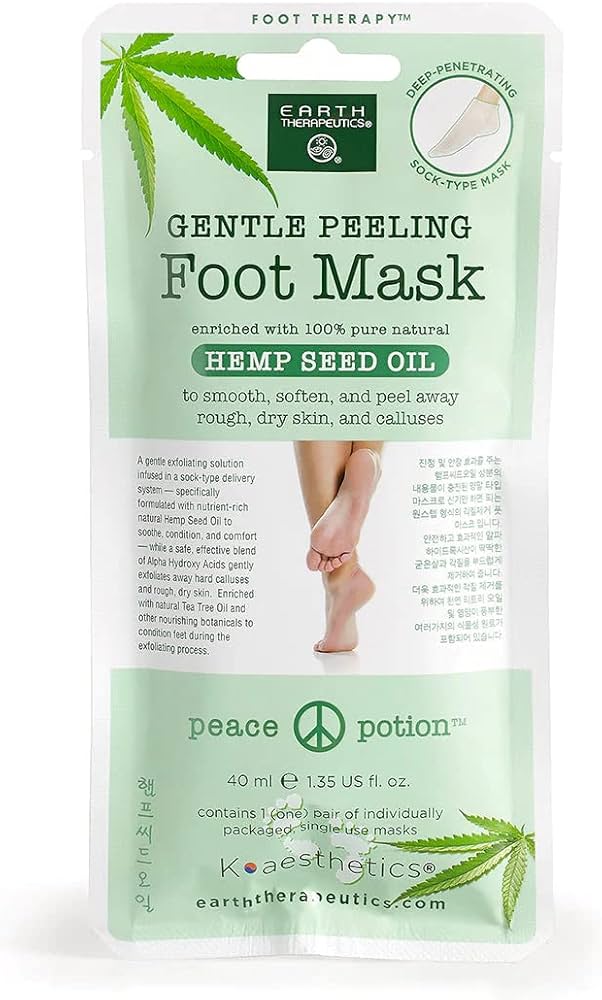 MASCARILLA PARA PIES CON ACEITE DE CAÑAMO EARTH THERAPEUTICS 1 PAR