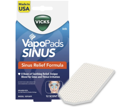 VAPOPADS SINUS RELIEF FORMULA 12 SCENT PADS VICKS
