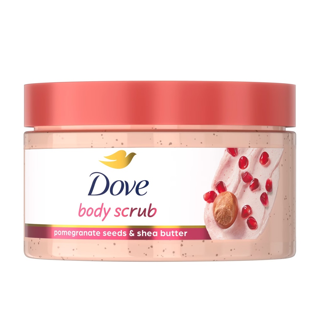 CREMA DOVE BODY SCRUB POMEGRANATE SEEDS & SHEA BUTTER 3.5 OZ