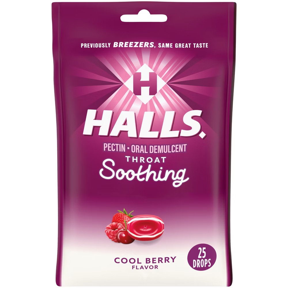 HALLS THROAT SOOTHING COOL BERRY X 25 DROPS