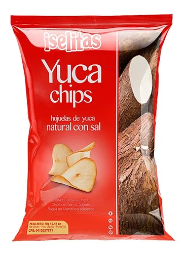 YUCA ISELITAS CHIPS CON SAL 70 GR