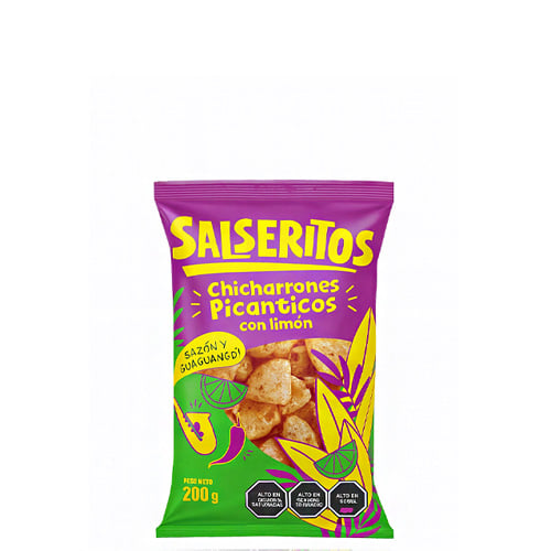 SALSERITO CHICHARRON PICANTICO CON LIMON 20 GR