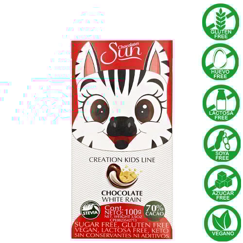 CHOCOLATE SUN CON CHISPAS BLANCAS LINE KIDS 100 GR