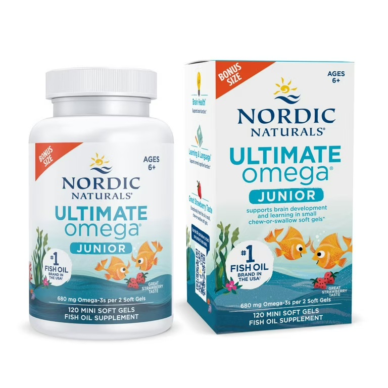 ULTIMATE OMEGA JUNIOR 120 MINI SOFT GELS NORDIC NATURALS