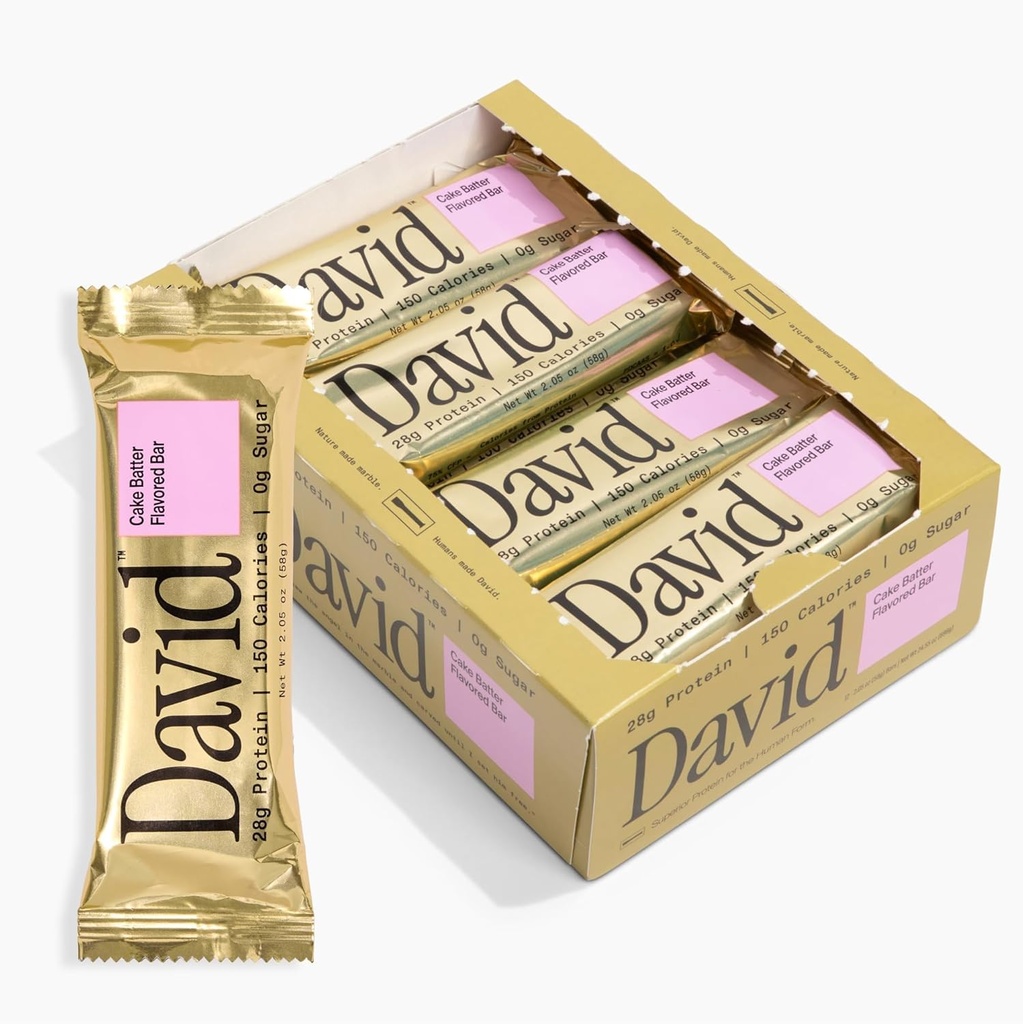 BARRA PROTEICA DAVID CAKE BATTER FLAVORED BAR 62 G