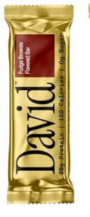 BARRA PROTEICA DAVID FUDGE BROWNIE FLAVORED BAR 62 G