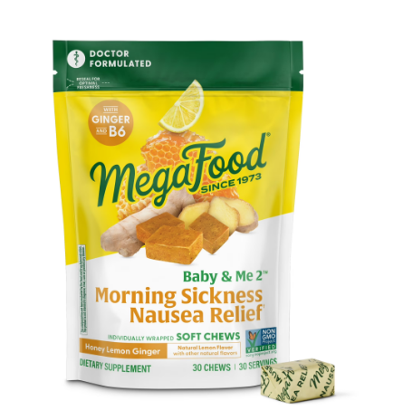 MEGAFOOD BABY&ME2 ALIVIO PARA LAS NAUSEAS JENGIBRE Y VITAMIN B6 30 CHEWS