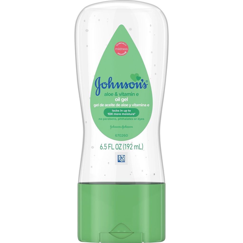JOHNSONS BABY OIL GEL ALOE & VITAMIN E 192 ML