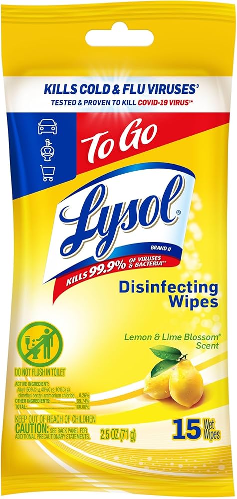 LYSOL DISINFECTING WIPES 15 WET WIPES 71 G