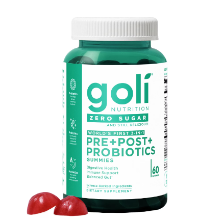 GOLI NUTRITION ZERO SUGAR PRE+POST+PROBIOTICS 60 PIECES