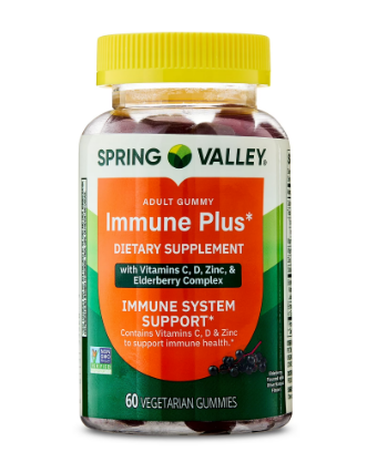 IMMUNE PLUS SYSTEM SUPPORT 60 GUMMIES SPRING VALLEY