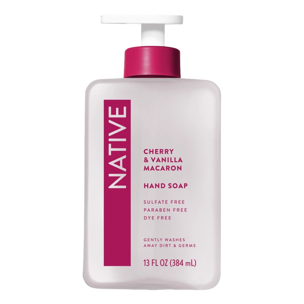 NATIVE CHERRY & VANILLA MACARON SOAP 384ML