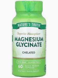 MAGNESIUM GLYCINATE 200 MG NATURES TRUTH 60 CAP