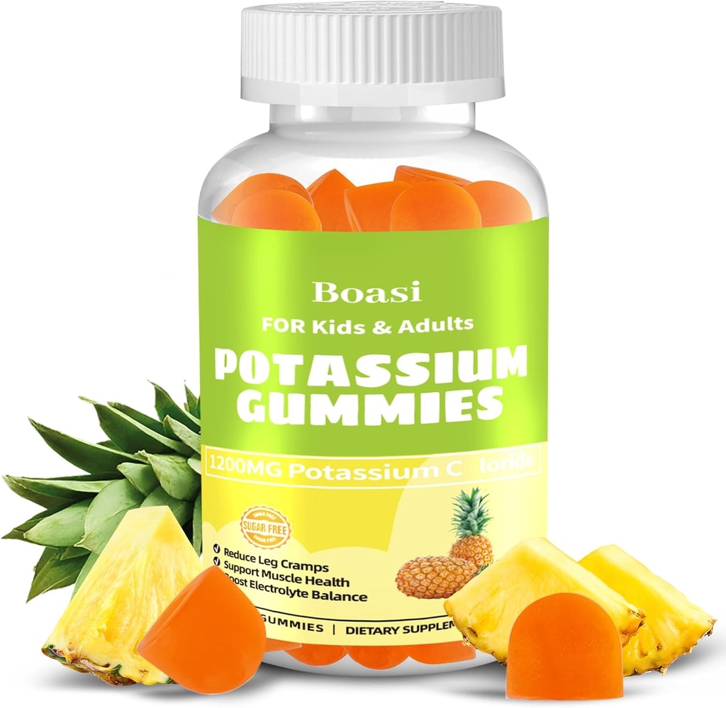 POTASSIUM 1200 MG 90 GUMMIES FOR KIDS & ADULTS BOASI