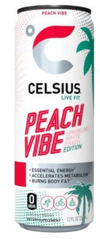 AGUA CELSIUS SPARKLING PEACH VIBE 355 ML