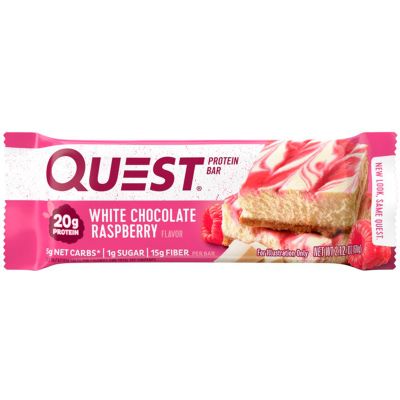 QUEST WHITE CHOCOLATE RASPBERRY BARRA PROTEICA 60 GR