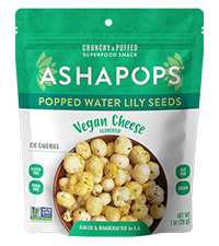 CRUNCHY & PUFFED SNACK ASHAPOPS VEGAN CHEESE 28 G