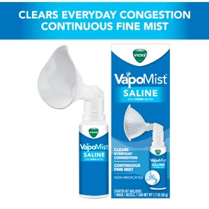 VAPOMIST SALINE WITH VICK VAPORS 1 MASK-1 NOZZLE-1 CAN 50G