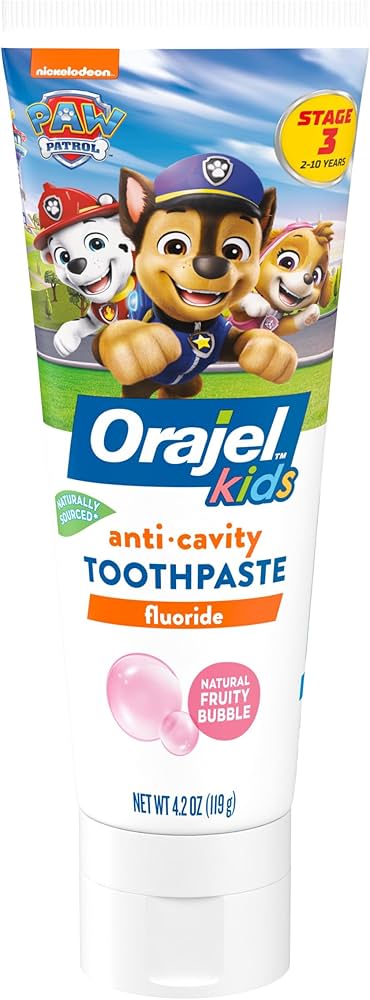 CREMA DENTAL ORAJEL KIDS ANTI-CAVITY FRUITY BUBBLE 119 GR