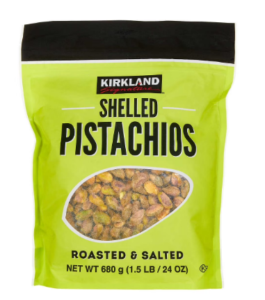 PISTACHO SHELLED ROASTED & SALTED KIRKLAND 680 G