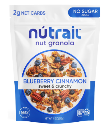 GRANOLA BLUEBERRY CINNAMON SWEET & CRUNCHY NUTRAIL 624 G