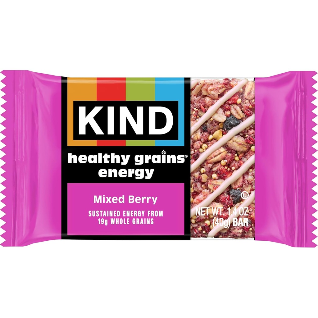 BARRA DE PROTEINA KIND HEALTHY GRAINS ENERGY MIXED BERRY 40G