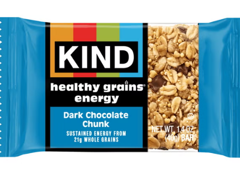 BARRA DE PROTEINA KIND HEALTHY GRAINS ENERGY DARK CHOCOLATE 40G