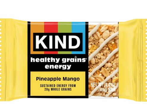 BARRA DE PROTEINA KIND HEALTHY GRAINS ENERGY PINAPPLE MANGO 40G