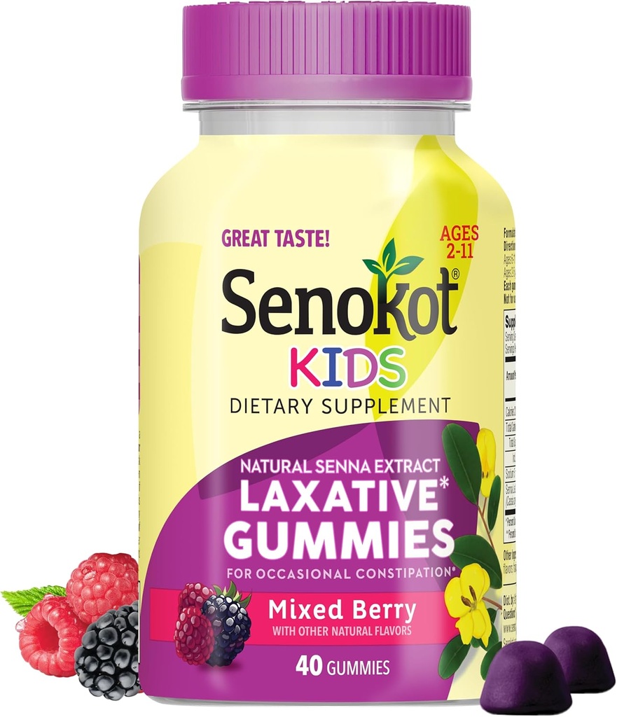 SENOKOT KIDS GUMMIES MIXED BERRY 40CT