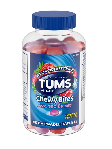 TUMS ANTACID CHEWY BITES ASSORTED BERRIES EXTRA STRENGTH 108 CHEWABLE