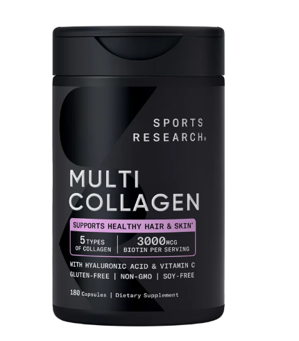 MULTI COLLAGEN SUPPORTS HEALTHY HAIR & SKIN 3000MCG 180 CAP SPORT RESEARCH