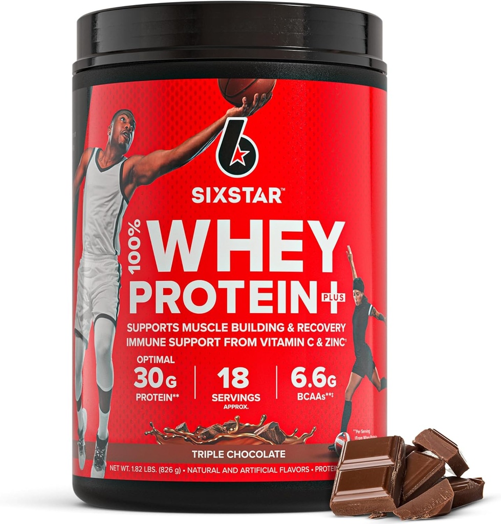 WHEY PROTEIN PLUS SABOR CHOCOLATE 816G SIXSTAR