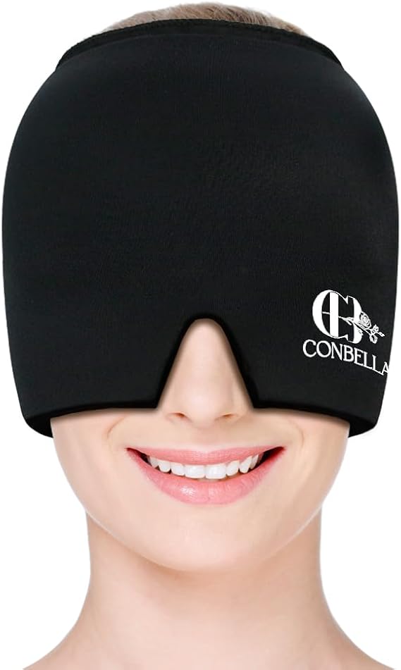 GORRO PARA EL ALIVIO DE MIGRAÑA TERAPIA DE FRIO Y CALOR COLOR NEGRO