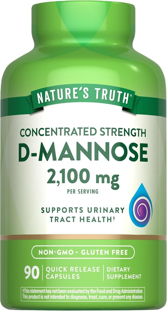 D-MANNOSE 2,100MG X 90CAPS NATURES TRUTH