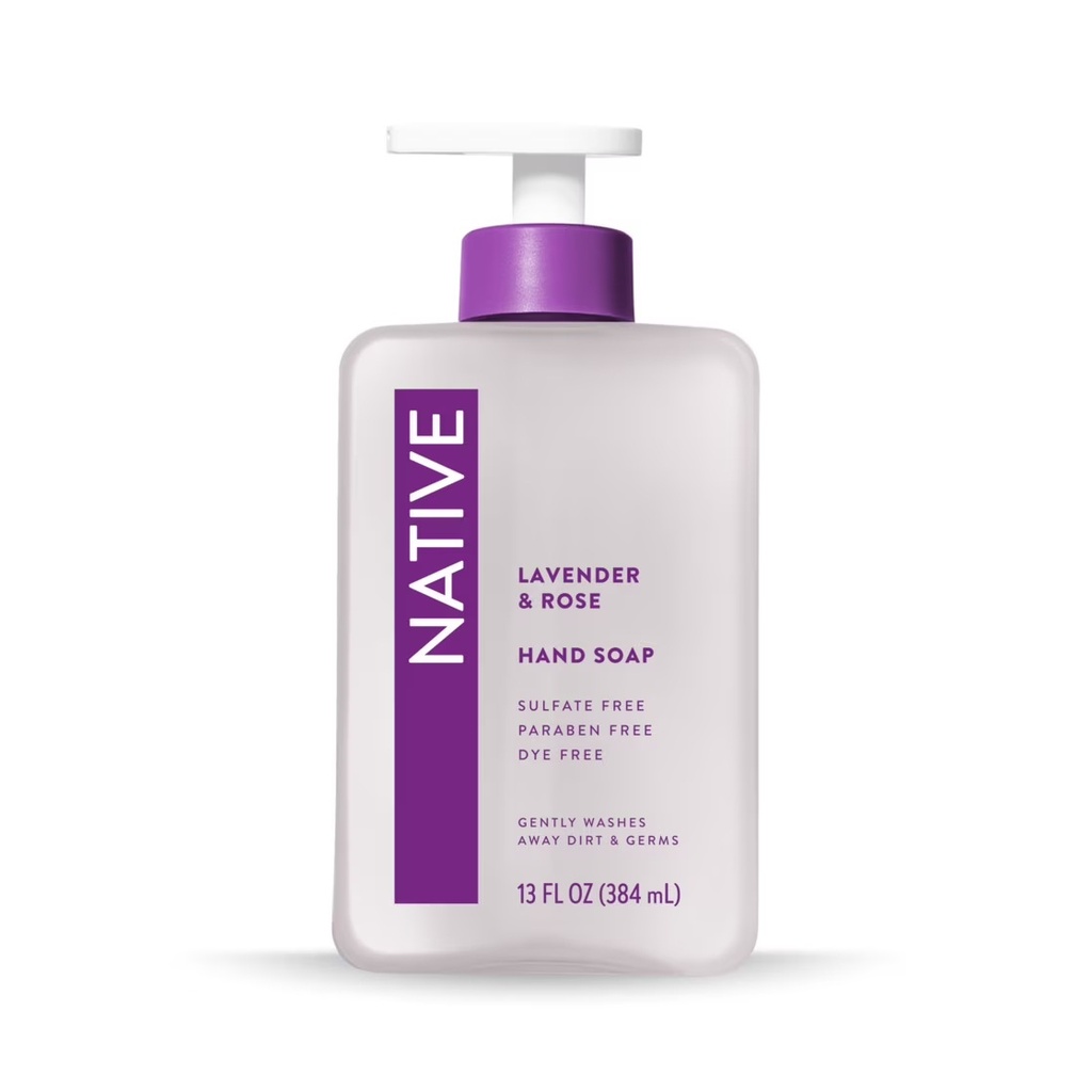 NATIVE LAVENDER & ROSE SOAP 384ML